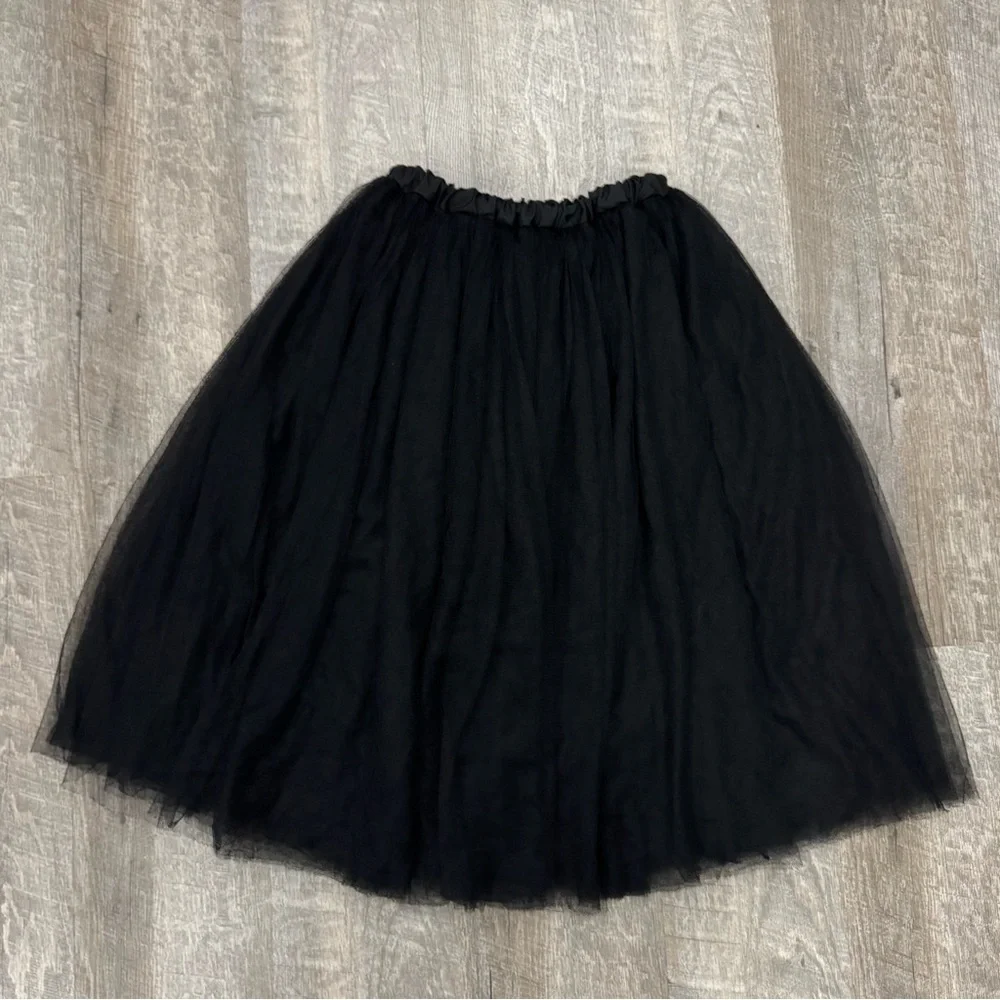 Black Tulle Skirt Halloween Goth Fairy Sz XS-L